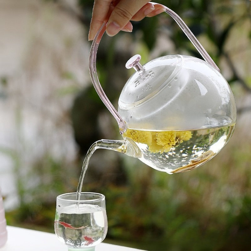Yueyan teapot.. Tea separation teapot. Glass pot. High temperature resistant teapot