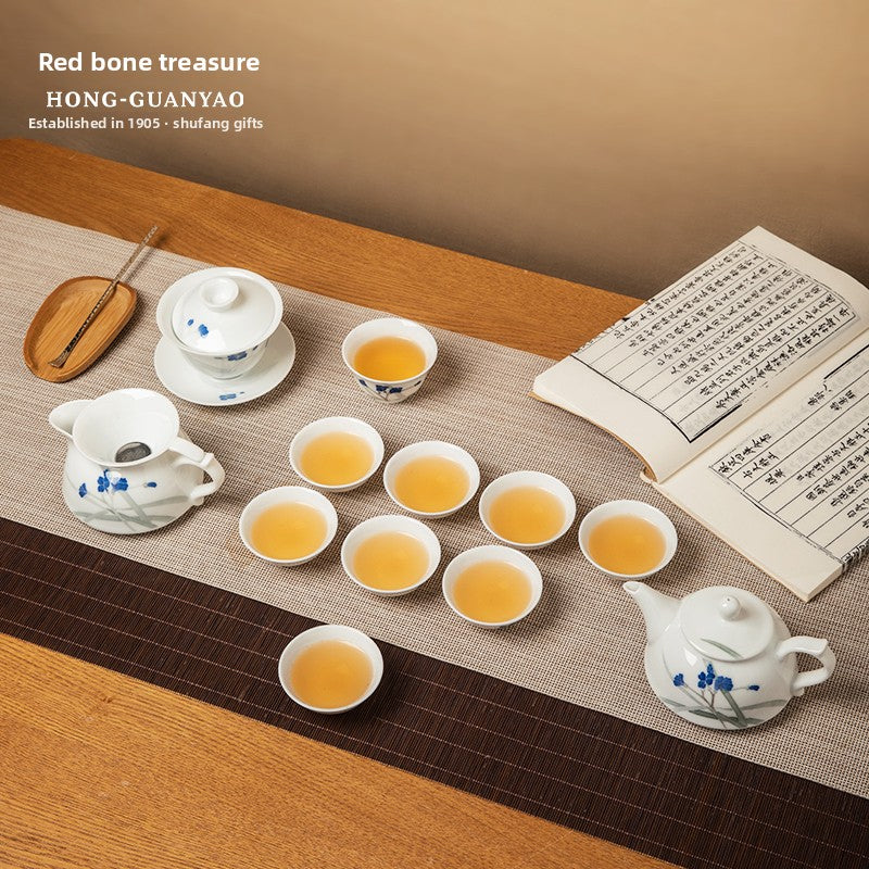 Hongguan Kiln Kung Fu Tea Set, Orchid Valley Fragrance