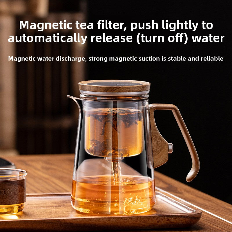 Magnetic rodless glass pot, filter brewing teapot 750ml