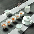 White porcelain kung fu tea set