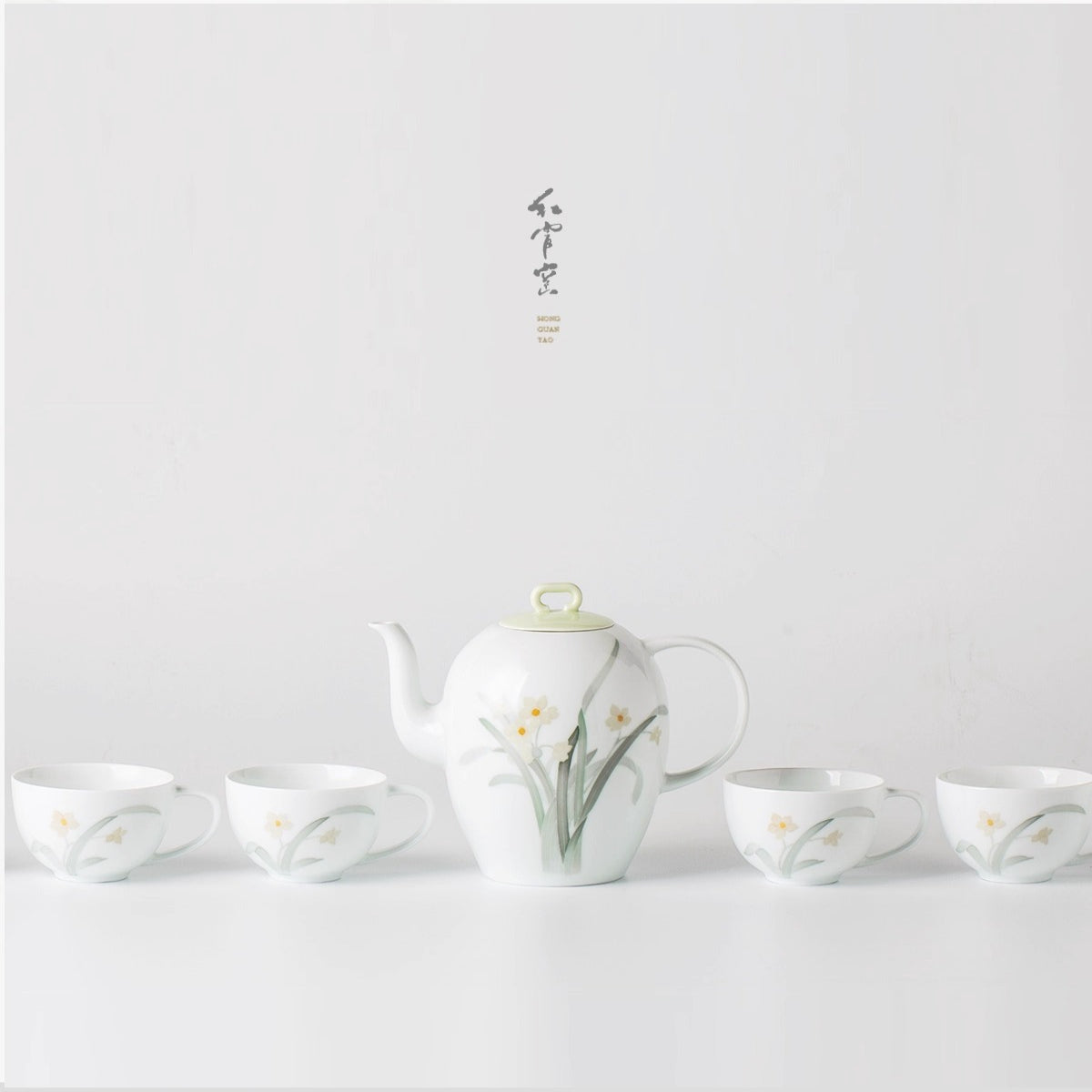 Hongguan Kiln Ceramic Kung Fu Tea Set, Teapot Teacup Lingbo Fairy