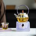 Glazed Glass Lid Tea Warmer Anti-Scald Candle for Tea Ceremony