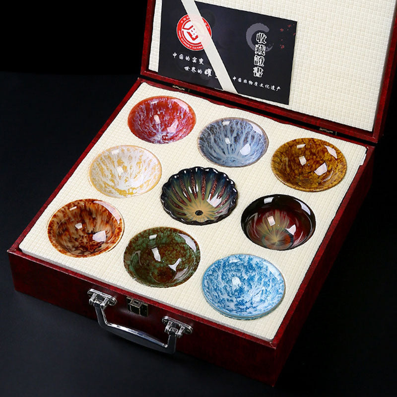 Kiln tea cup set, ceramic tea cup, Jian cup, master cup, tea cup, tea bowl, kung fu tea set, new Chinese style