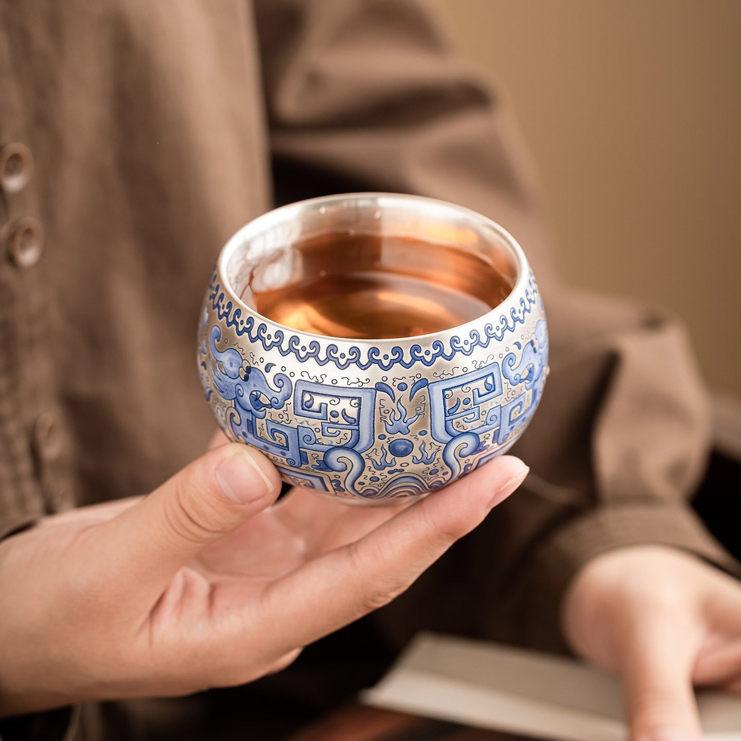 Liu Yin Dunhuang teacup, master handmade intangible cultural heritage inheritance