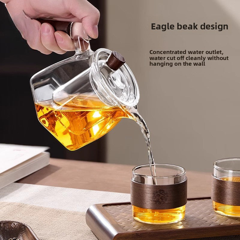 Brewing teapot. Glass teapot. High temperature resistant household teapot.