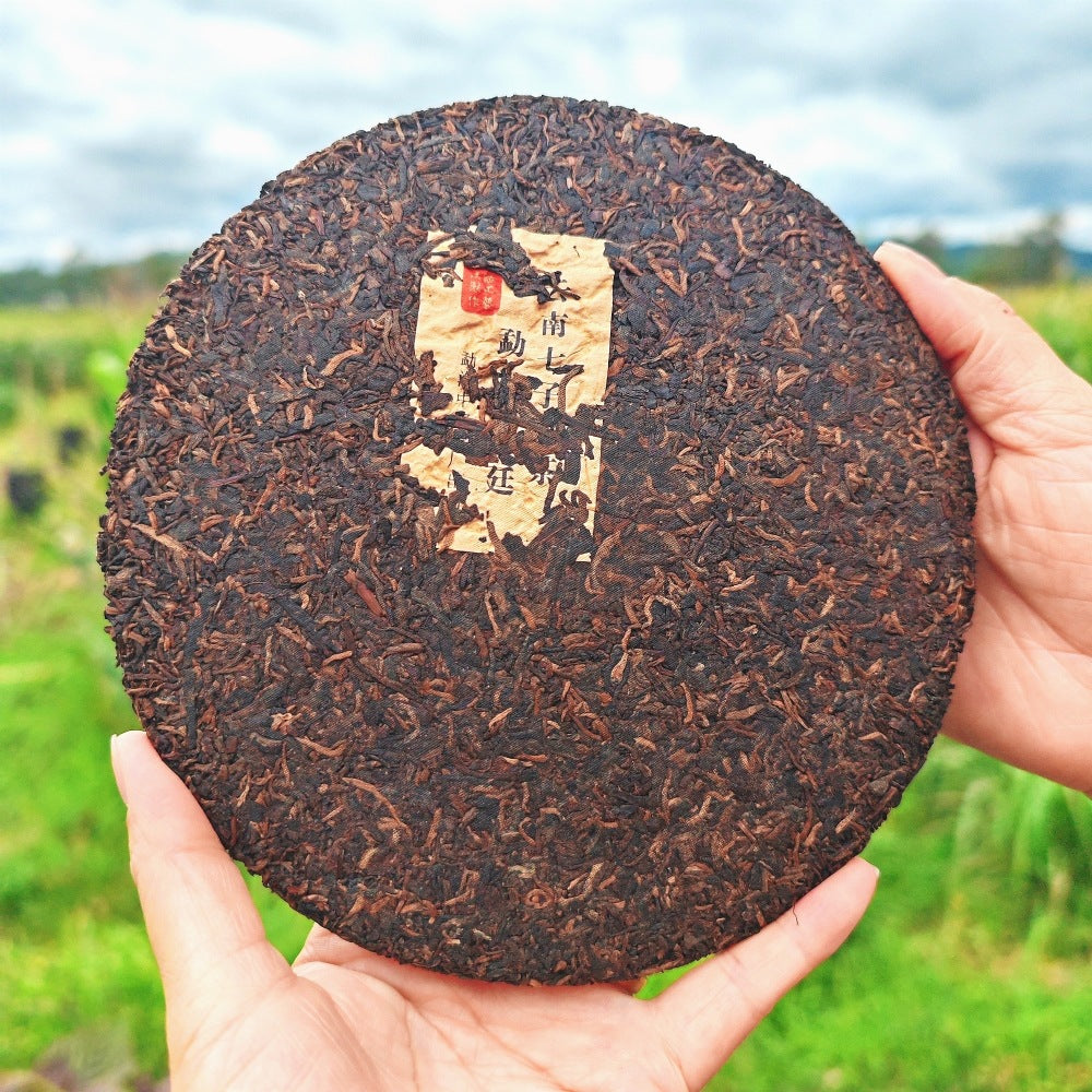 Menghai Brown Mountain Pu'er tea cake, cooked tea (Pu'er tea)