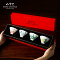 Hongguan Kiln Four Gentlemen Kung Fu Tea Set, Underglaze Color Master Cup