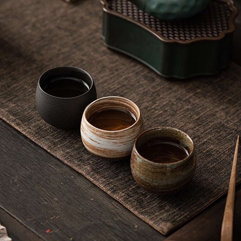 Ceramic Kung Fu tea set tea cup, ancient style static road cup old craftsmanship