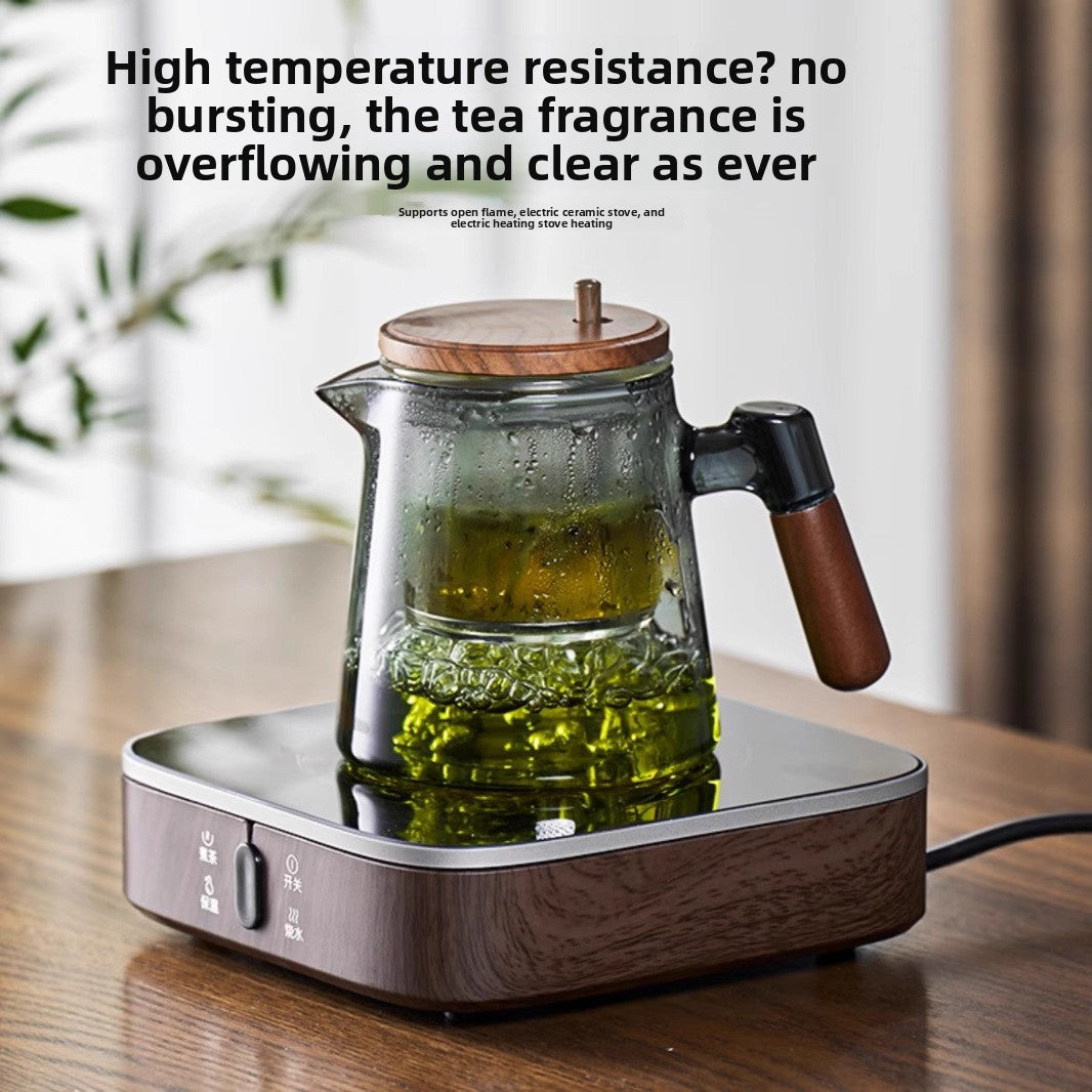 Tea separation, teapot, personal use in the office, one person drinking elegant cup, electric ceramic stove, high temperature resistant steaming teapot