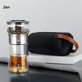 Zhepin Pie Cup. Portable heat-resistant glass single-person tea cup travel tea separation cup tea set popular wholesale