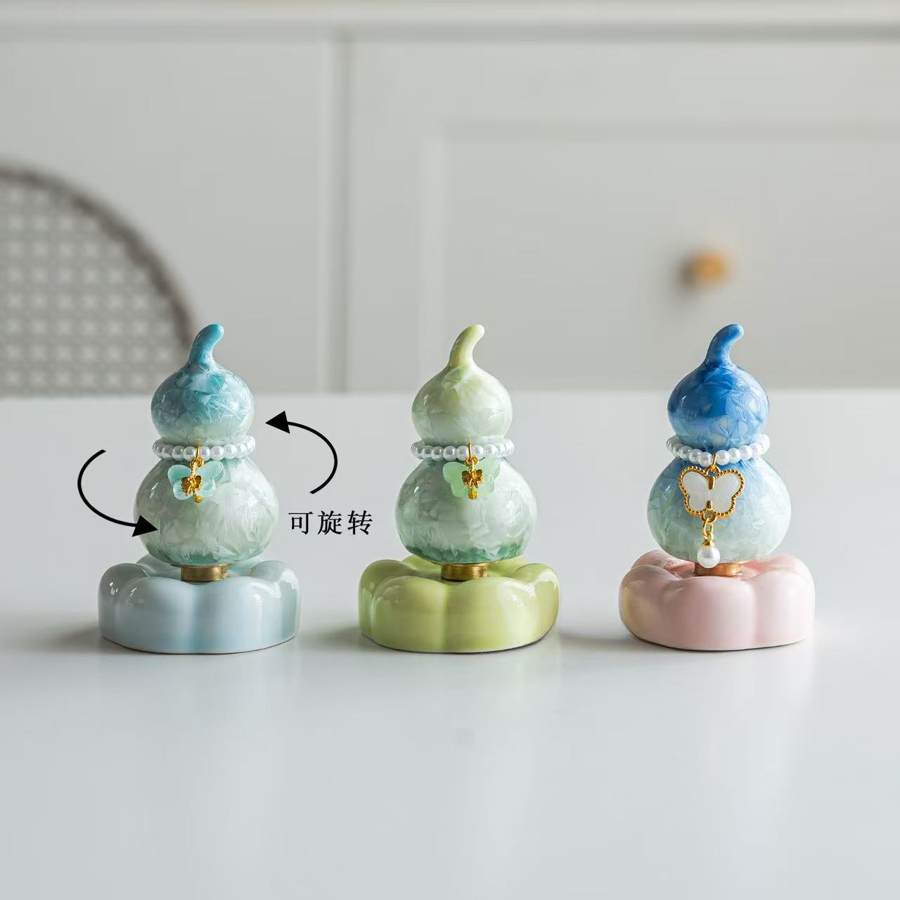 Turning gourd ornament ceramic tea pet (Jingdezhen)