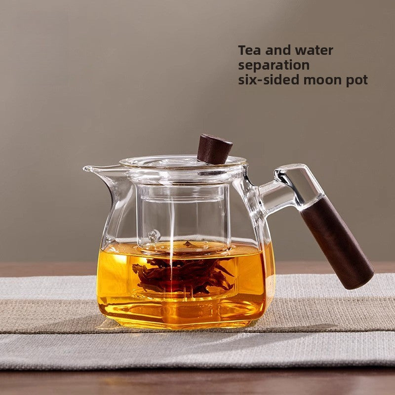 Brewing teapot. Glass teapot. High temperature resistant household teapot.