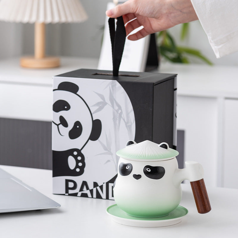 Creative Panda ceramic mug, tea separation cup