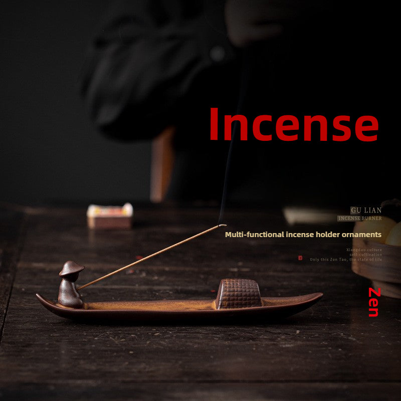 Fisherman fishing incense plug, indoor household tea table incense device