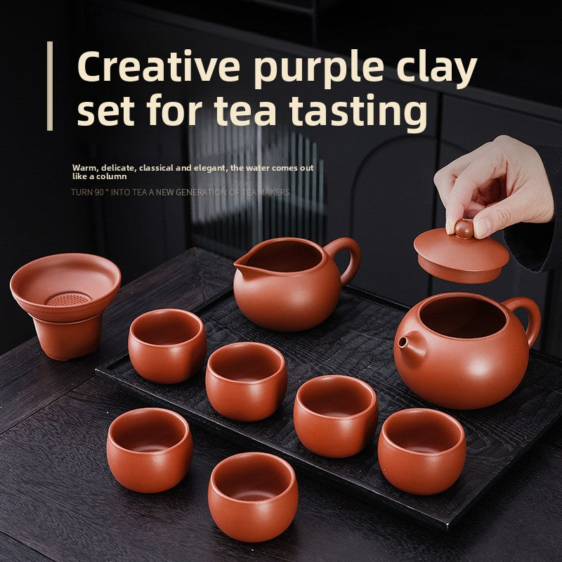 Purple sand tea set, gift box.