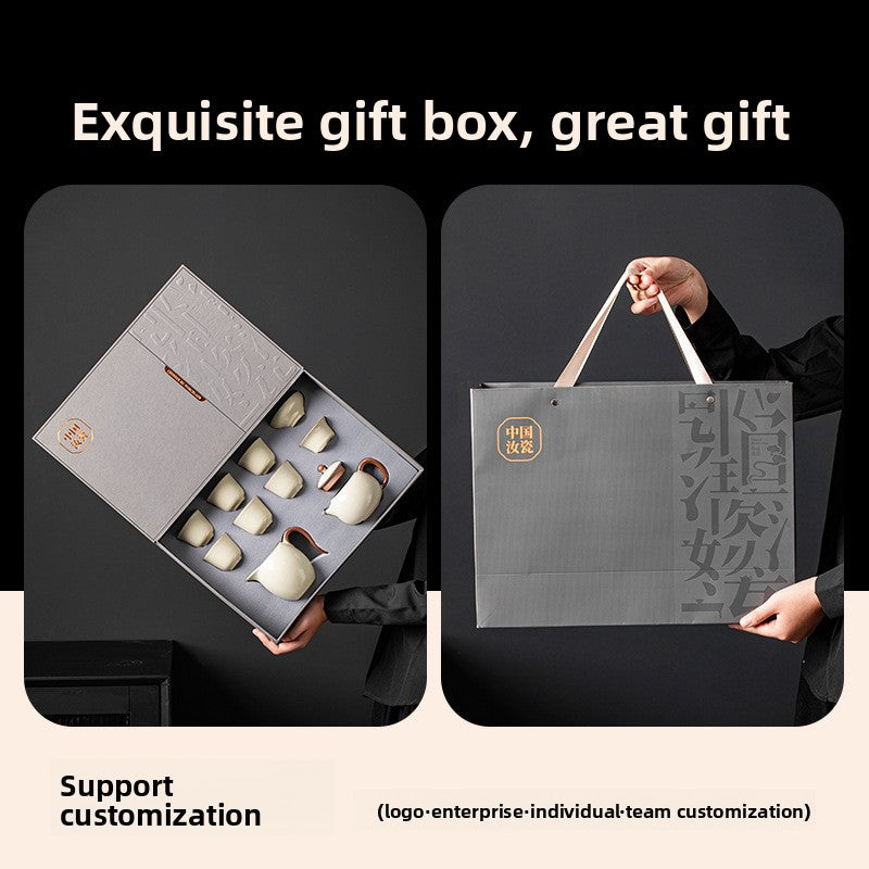 Beige Ru Kiln Kung Fu Tea Set