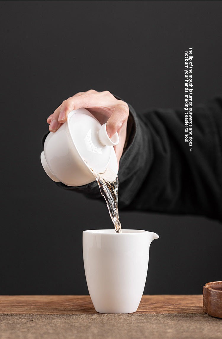 Suet jade cover bowl