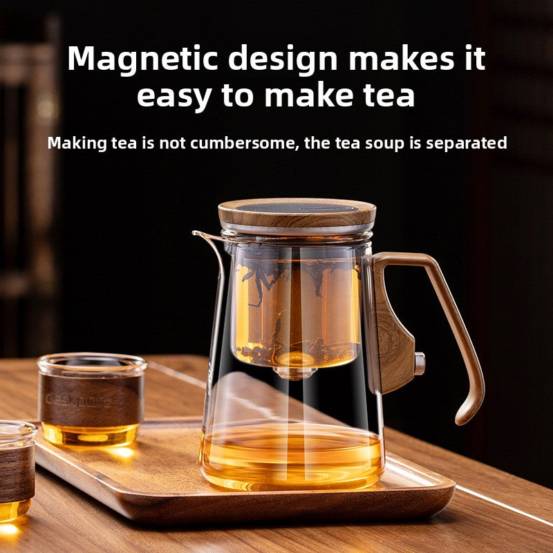 Magnetic rodless glass pot, filter brewing teapot 750ml
